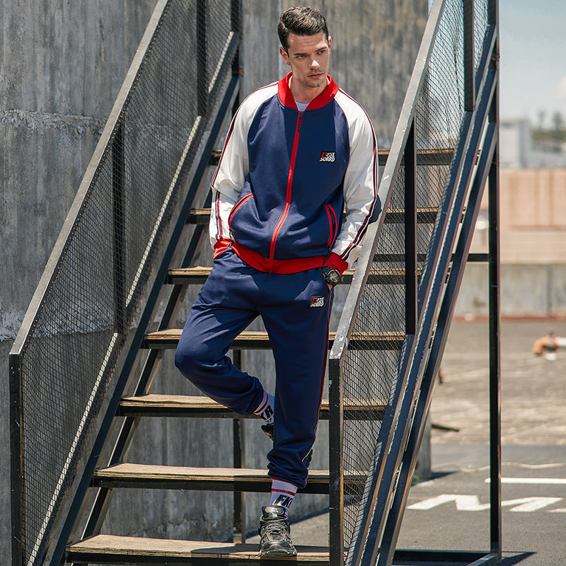 Two-piece set of male tracksuit