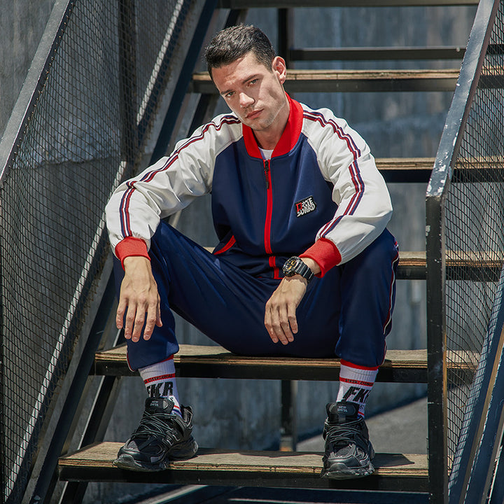 Two-piece set of male tracksuit