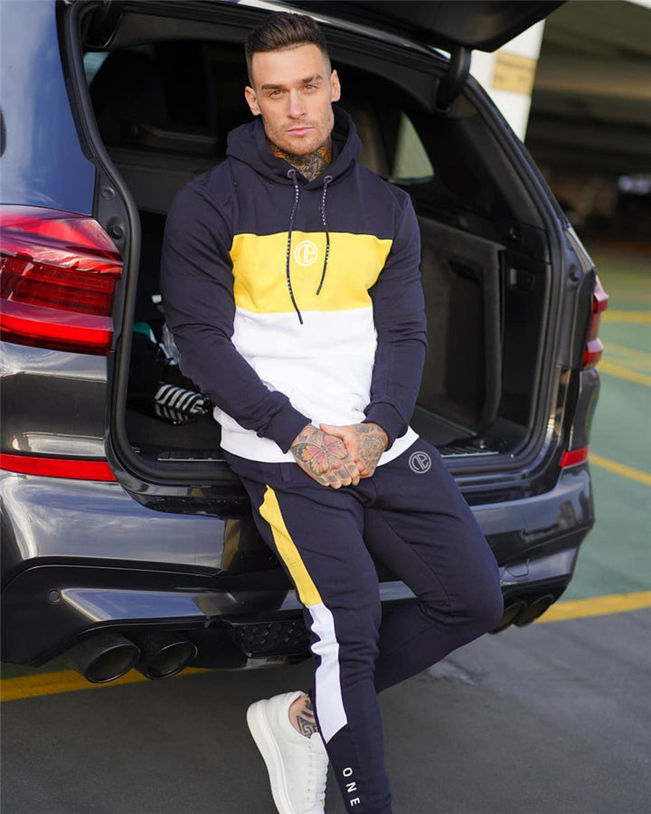 Fitness Suit Color Hooded Suit