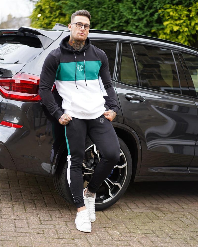 Fitness Suit Color Hooded Suit
