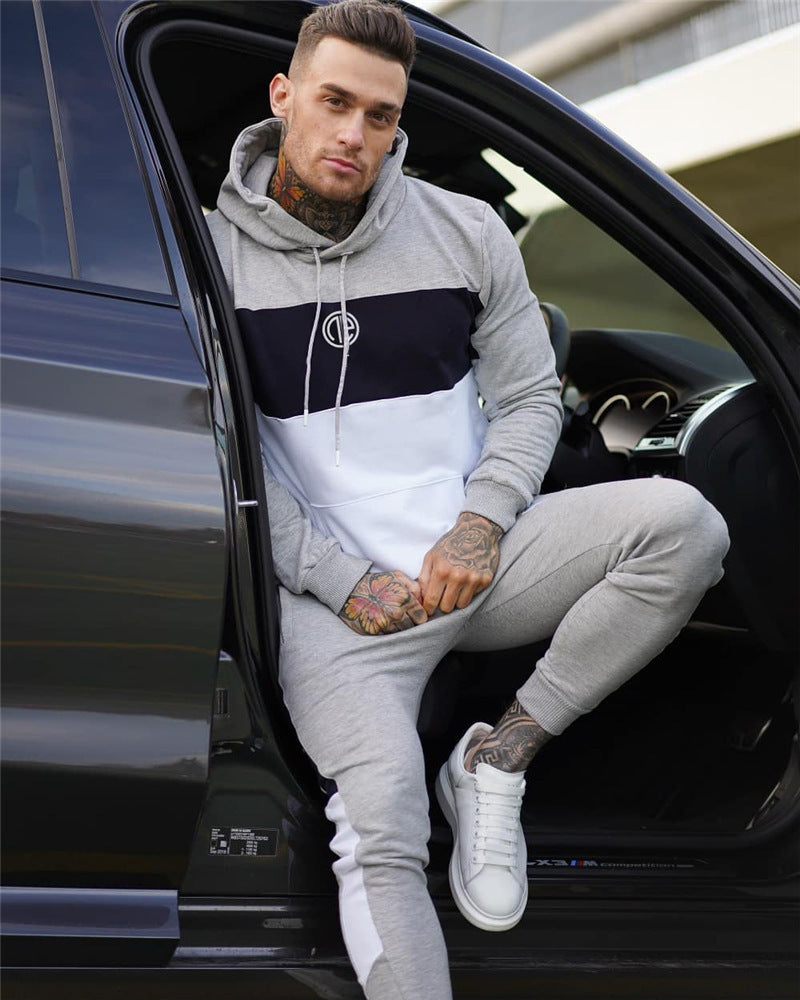 Fitness Suit Color Hooded Suit