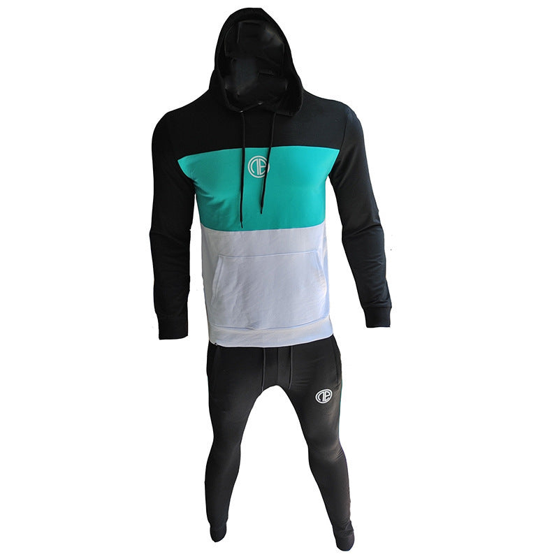Fitness Suit Color Hooded Suit